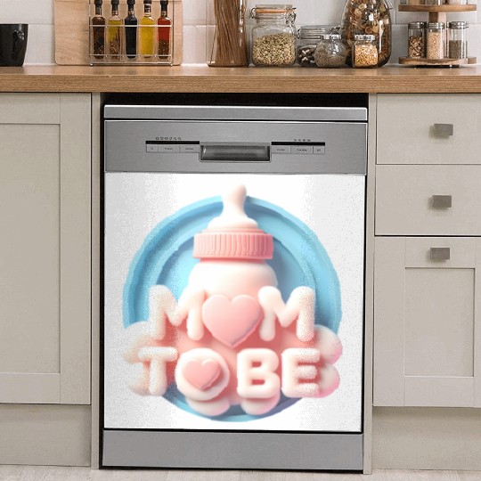 Cute Mom To Be Baby Announcement Design Dish Washer Covers