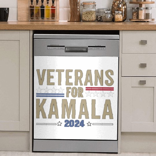 Veterans For Kamala Harris 2024 Election Dish Washer Covers