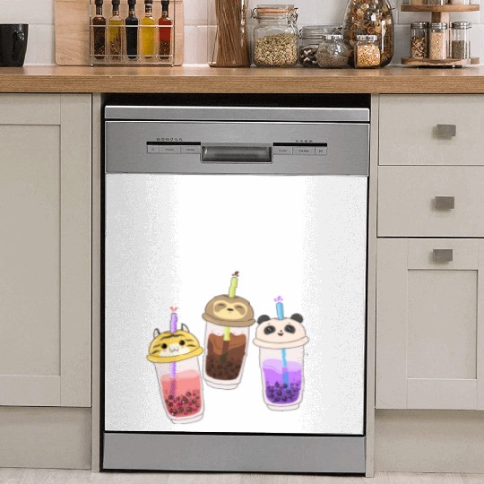 Boba Tea Made Me Do It Bubble Japan K-pop Korean Dish Washer Covers