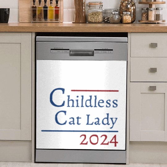 "Childless Cat Lady" Kamala Harris 2024 Dish Washer Covers