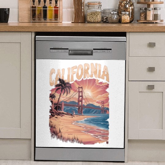 CALIFORNIA GOLDEN GATE BRIDGE BAY AREA Dish Washer Covers