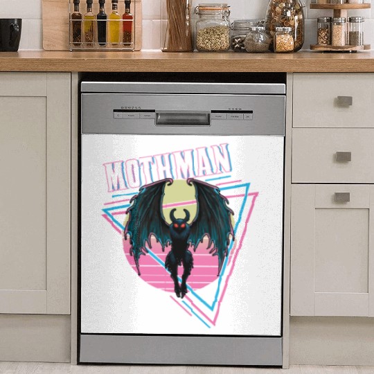 Mothman Retro Vintage Monster Creepy Cryptid Dish Washer Covers