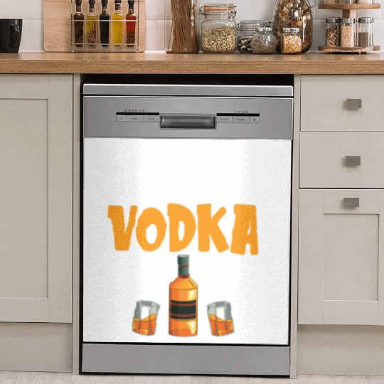 Life Begins After Drinking Vodka Liquor Sommelier Dish Washer Covers