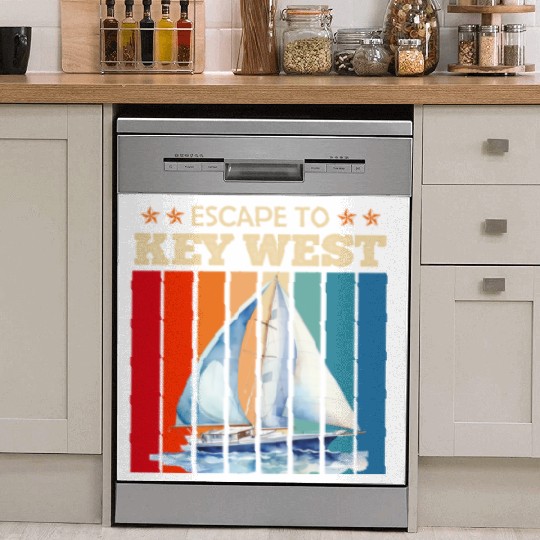 Florida ESCAPE TO KEY-WEST Sailing Outfit Dish Washer Covers