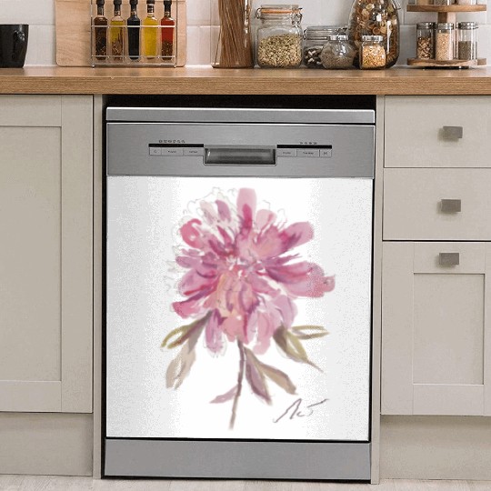 Peony loose watercolor hand-painted Dish Washer Covers