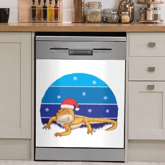 Iguana Christmas Light Sweater Funny Animals Lover Dish Washer Covers