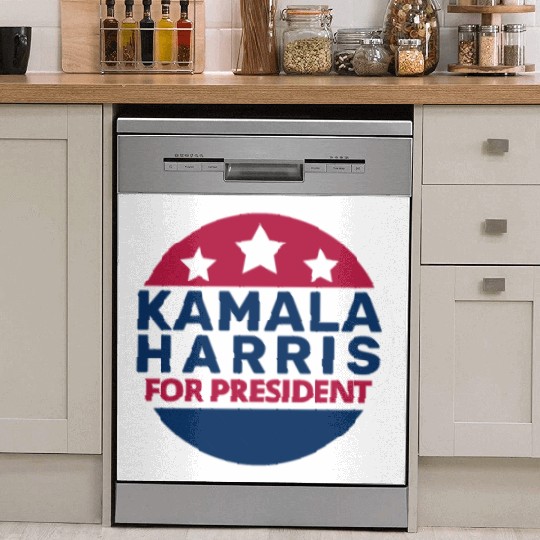 Kamala Harris For President Button 2024 Dish Washer Covers