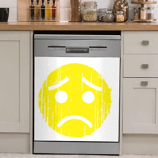 Depressed Emoticon Dish Washer Covers