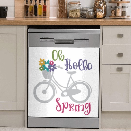Oh Hello Spring Cycle Flower Season Dish Washer Covers
