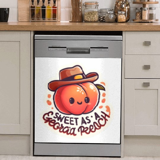Sweet as a Georgia Peach Sticker Dish Washer Covers