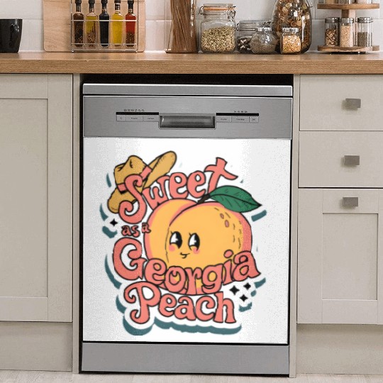 Sweet as a Georgia Peach Sticker.t-shits Dish Washer Covers