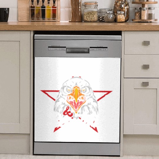 Bald & Beautiful American Eagle with Stars and Dish Washer Covers