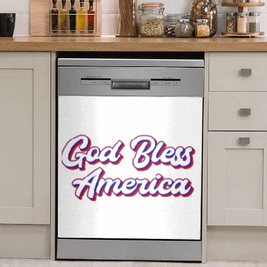 God Bless America Patriotic Design for Proud Dish Washer Covers