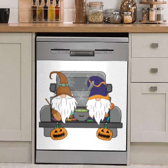 Halloween Gnomes Pumpkin Cute Halloween Dish Washer Covers