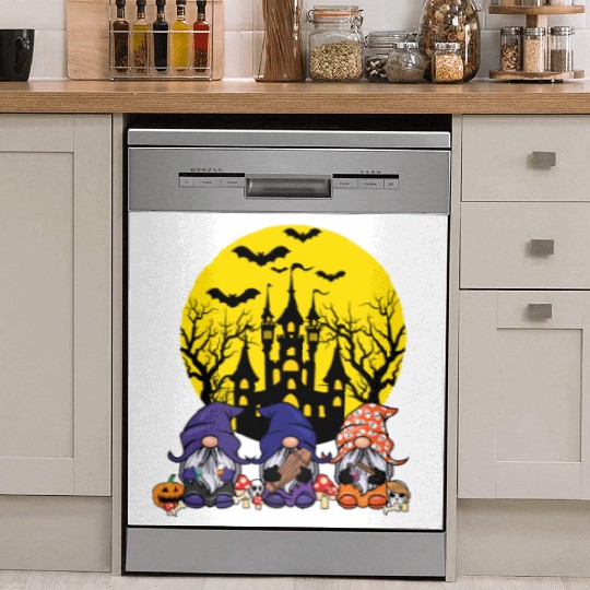Three Gnomes Cute Creepy Halloween Dish Washer Covers