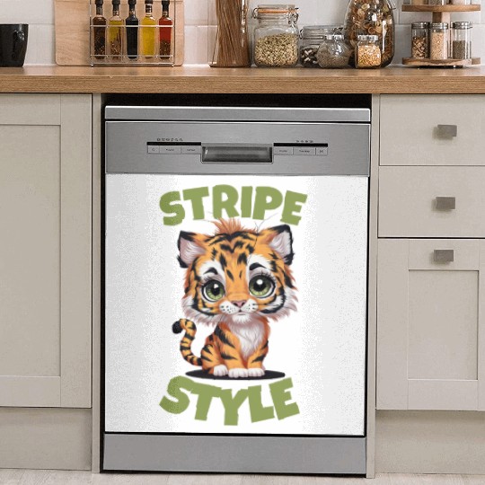 Cute Tiger Stripe Style Dish Washer Covers
