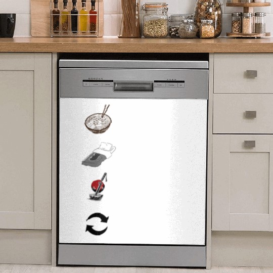 Eat sleep anime repeat manga Dish Washer Covers