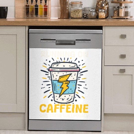 Depression Awareness Running On Caffeine Willpower Dish Washer Covers