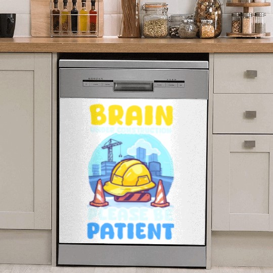 Depression Awareness Brain Under Construction Dish Washer Covers