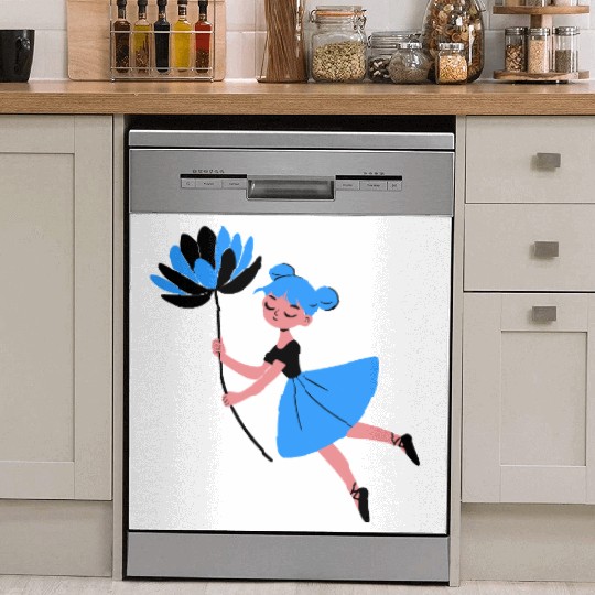 Blue Daisy Dreamer Dish Washer Covers