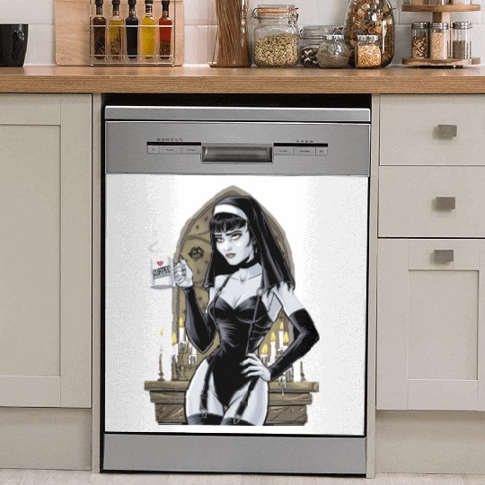 Gothic Coffee Lover Halloween Costume For a Dish Washer Covers