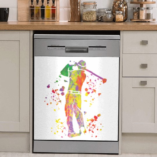 Golfer Colorsplash Kids Miniature Golf Dish Washer Covers