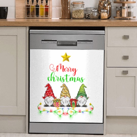 Gnomes Christmas Tree Funny Xmas Holidays Dish Washer Covers