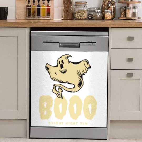 BOOO Fright Night Fun Ghost Halloween Dish Washer Covers