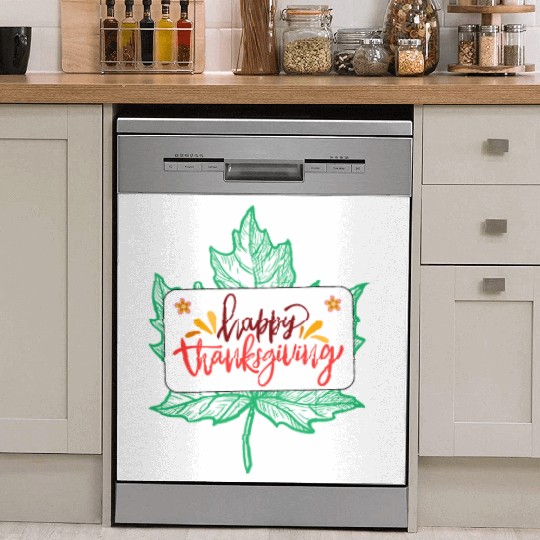 Happy Thanksgiving Leaf Dish Washer Covers