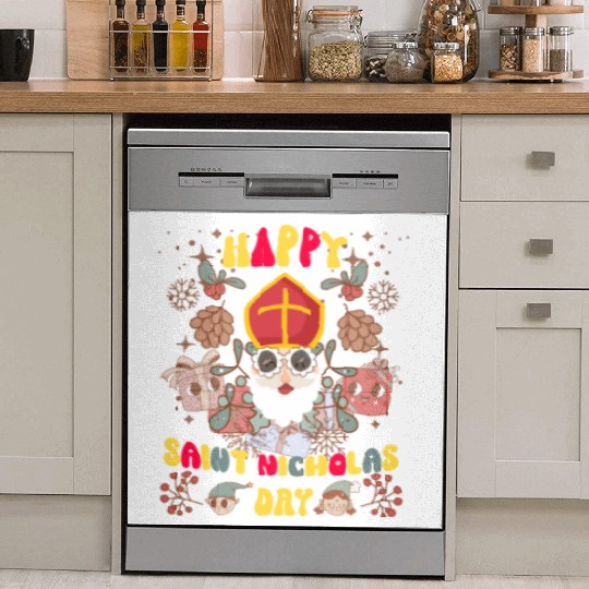 Groovy Saint Nicholas Day logo Dish Washer Covers