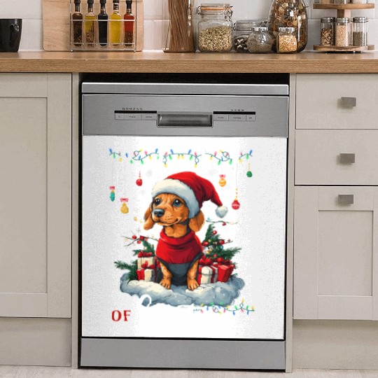 Dachshund Christmas Tree Lights Decorations Dog Dish Washer Covers