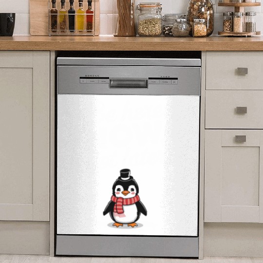 Be Here Now Mindfulness Penguin Message Dish Washer Covers