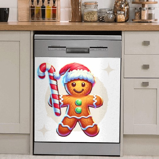Gingerbread Man Christmas Cheer Dish Washer Covers