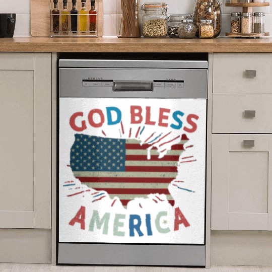 God Bless America Dish Washer Covers Design