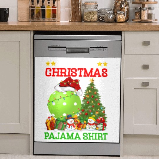 Pickleball Christmas Tree Lights Dish Washer Covers