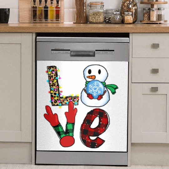 I LOVE CHRISTMAS Dish Washer Covers