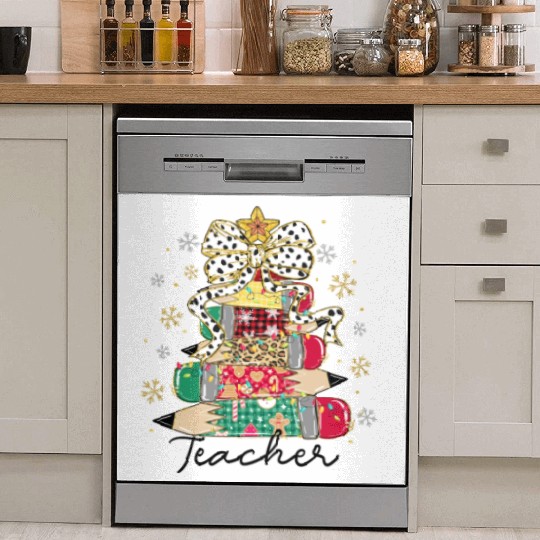 Teacher Pencil Tree, Merry Christmas Dish Washer Covers