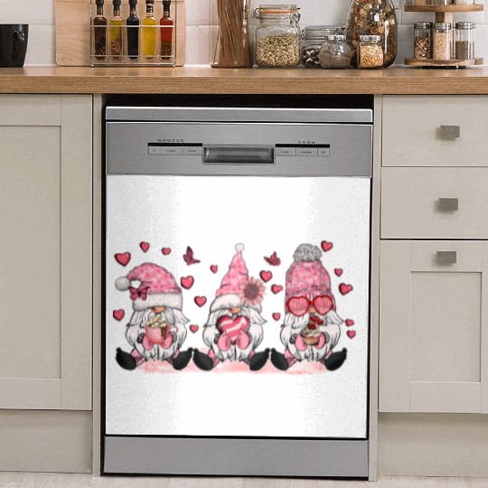 Gnomes Valentines Revelin Dish Washer Covers