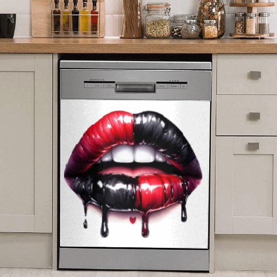 Black Gnomes Valentines Day Dish Washer Covers