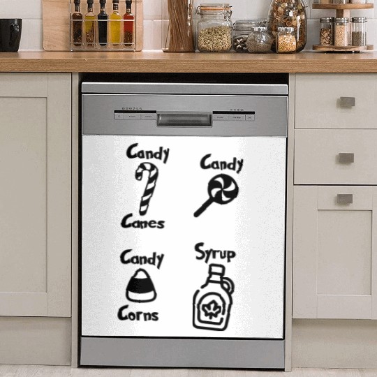 Elf Candy Food Groups Dish Washer Covers