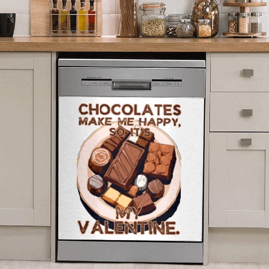 Chocolates Make Me Happy So It's My Valentine Dish Washer Covers
