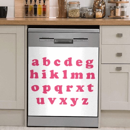 Alphabet Valentine Sublimation Dish Washer Covers