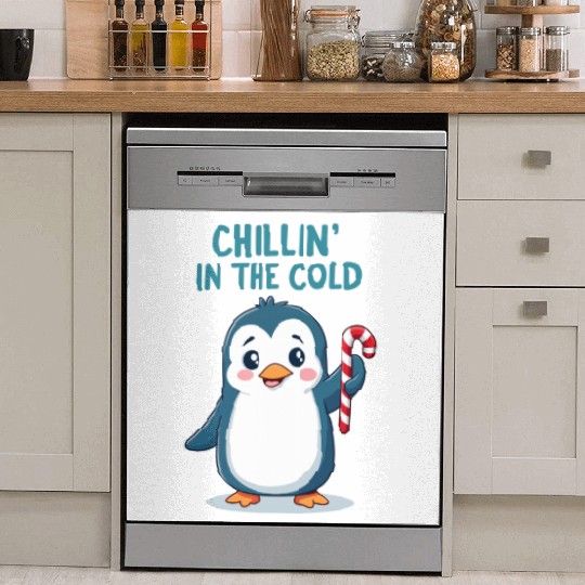 Chillin' Penguin Winter Fun Dish Washer Covers