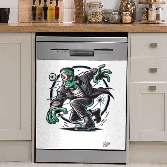 The Green One-Eyed Cyclops Monster Dish Washer Covers