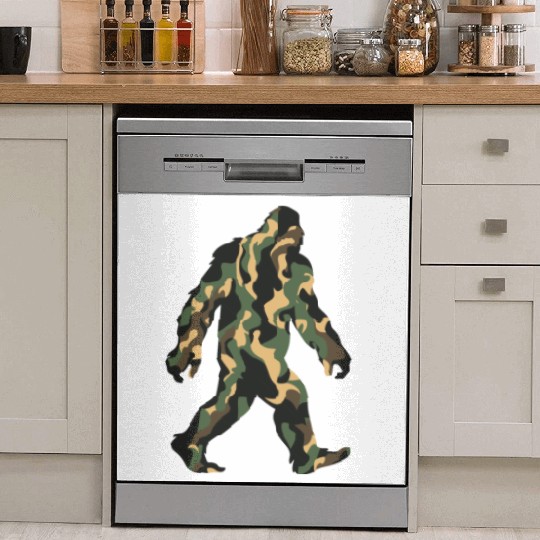 Camouflage Bigfoot - Hidden in Plain Sight Dish Washer Covers