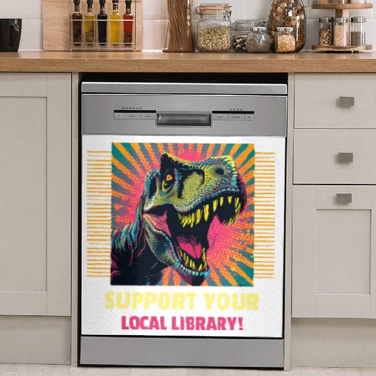 Support Your Local Library Dish Washer Covers
