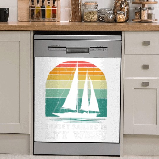 Florida SUNSET SAILING IN KEY-WEST Dish Washer Covers