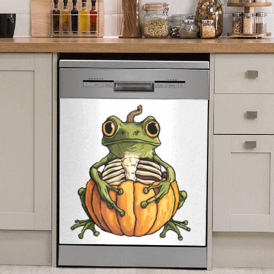 Pumpkin Frog Frog Pumpkin Dish Washer Covers