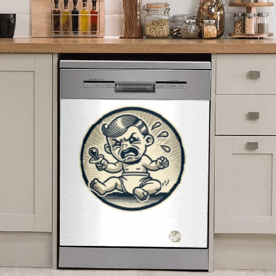 Spoiled Crybaby – Vintage Cartoon Dish Washer Covers