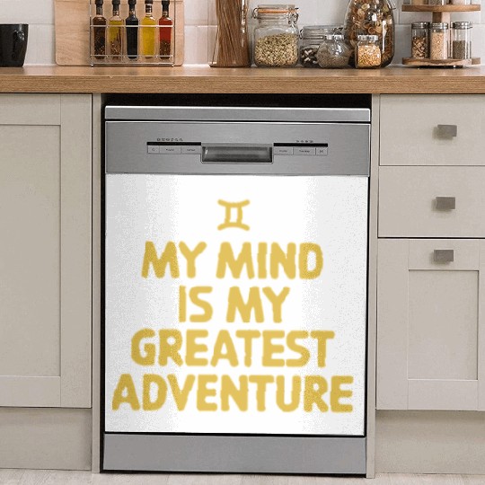Gemini Zodiac My Mind Is My Greatest Adventure Dish Washer Covers